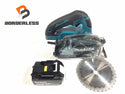 ☆中古美品☆ makita マキタ 18V 150mm 充電式チップソーカッタ CS553D 青/ブルー バッテリー1個(18V 6.0) 丸ノコ - 1