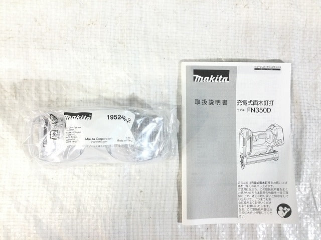 ☆未使用品☆makita マキタ 35mm 充電式面木釘打 FN350DK セフティゴーグル ケース付