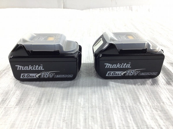 ☆未使用品2個セット☆makita マキタ 18V 6.0Ah 純正 リチウムイオンバッテリー BL1860B 残量表示付 リチウムイオン電池 蓄電池 - 8